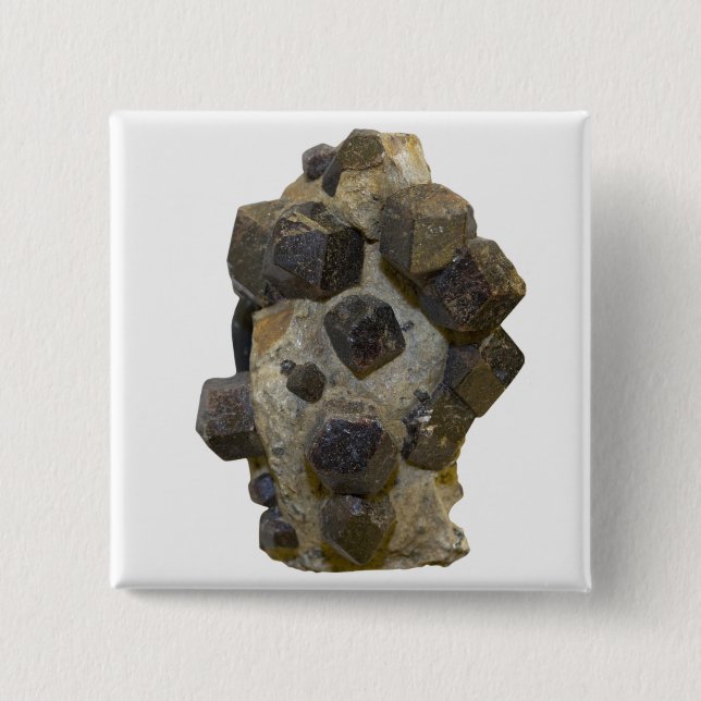 Spessartite i matris knapp (Framsida)