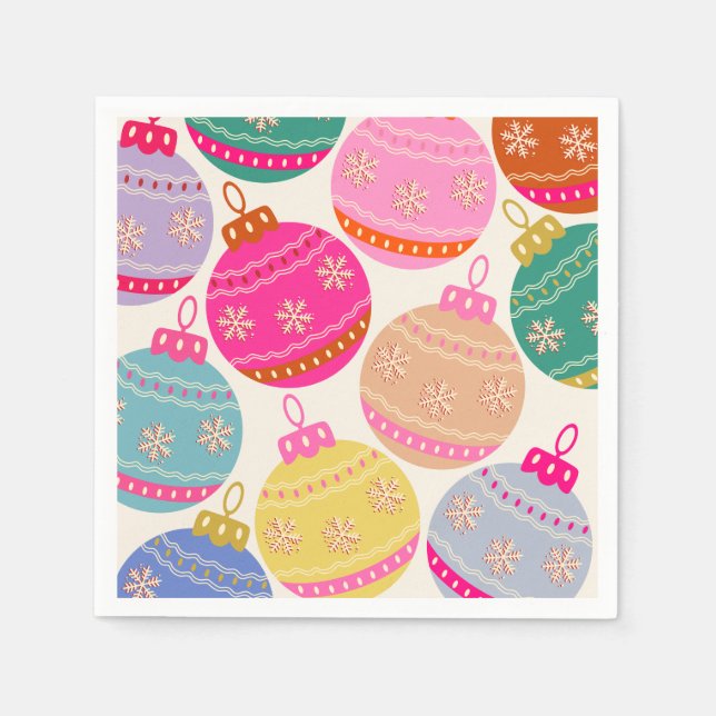 Spetande julafton Baubles Pappersservett (Framsidan)