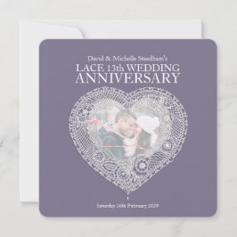Spets bröllop hjärta 13 år fester inbjudningar