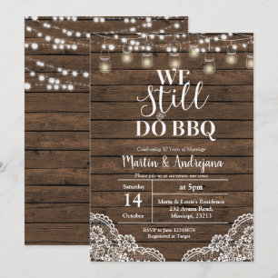 Spets Bröllopsjubileum Vi gör fortfarande jubileum Inbjudningar