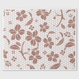 "Spets & Kronblad" Elegant Blommönsterpresent Presentpapper