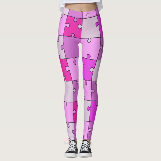 Spetsar av Jigszle Puzzle Rosa Tones Leggings (Framsida)
