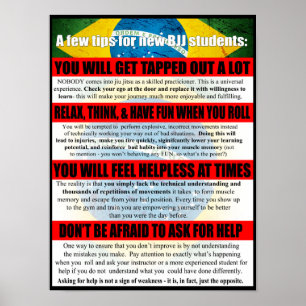 Spetsar för affisch för BJJ-nybörjareidrottshall