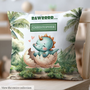 Spetsar snart Baby Dinosaur Watercolor Kudde