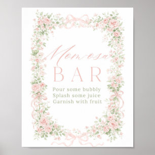 Spetsbåge Baby in Bloom Flickan Momosa Bar Poster
