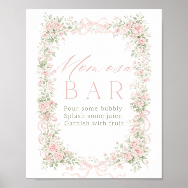 Spetsbåge Baby in Bloom Flickan Momosa Bar Poster (Framsidan)