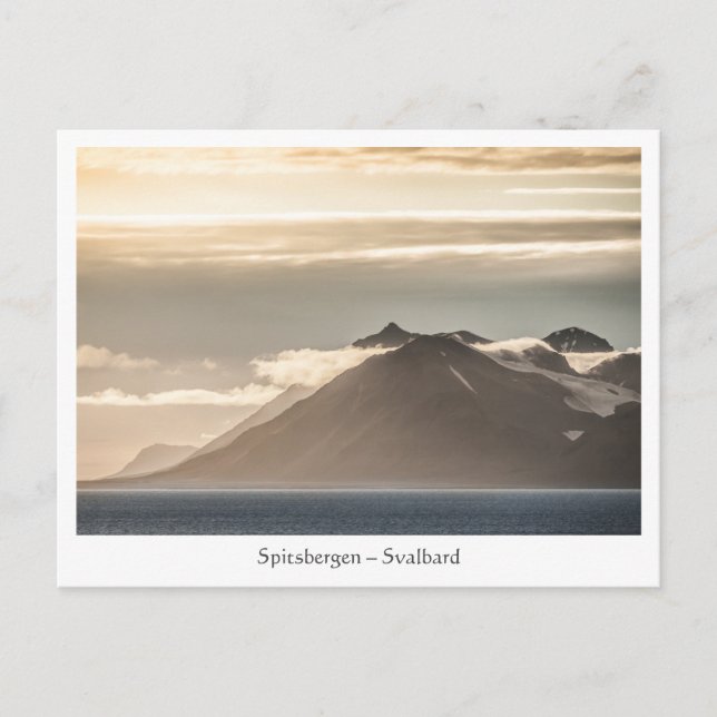 Spetsbergen Svalbard Landskap Vykort (Framsida)