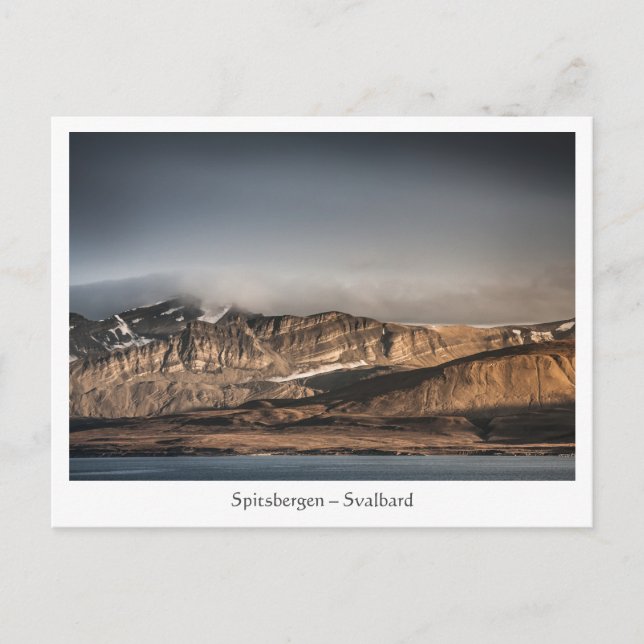 Spetsbergen Svalbard Landskapsfoto Vykort (Framsida)