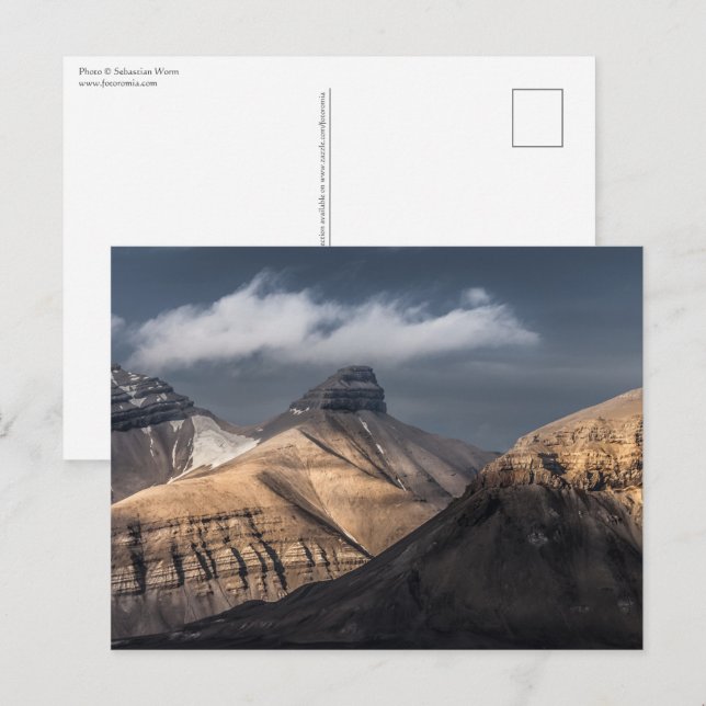 Spetsbergen Svalbard Landskapsfoto Vykort (Fram/baksida)