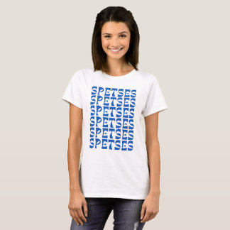 SPETSES Blå textmönster T Shirt