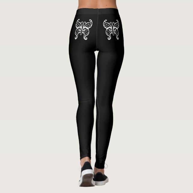 Spetsfjärilslegginningar Leggings (Baksida)