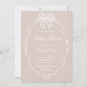 Spetsig baby shower inbjudningar