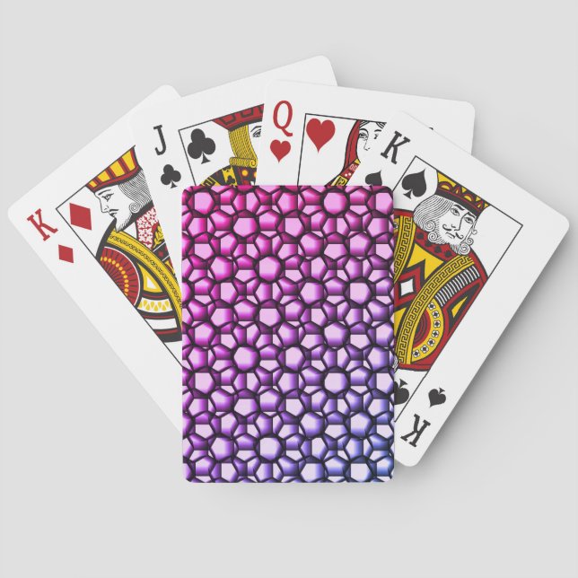 Spetsig geometrisk konst casinokort (Baksidan)