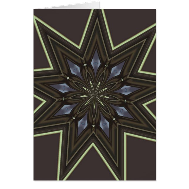 Spetsig stjärna nio hälsningskort (Framsidan)