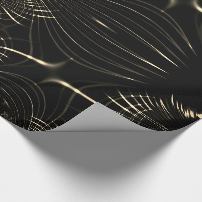 Spetsiga beige kurvor med lite ljus presentpapper (Hörn)