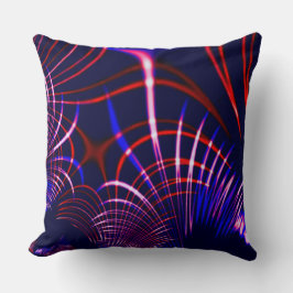 Spetsiga kurvor från blå till röd och vit. Lila? Kudde