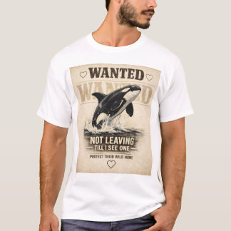 Spetskiller T-shirt Svartvit val Havsdjursälskare 
