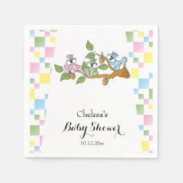 Spettigt babystövtema för ekorrar pappersservett