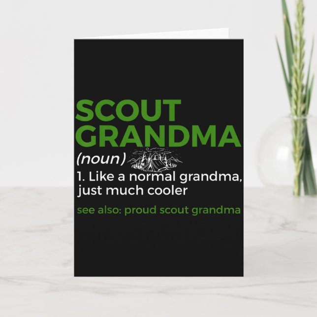 Spexande rolig scout mormor definition stolt scou kort (Framsida)