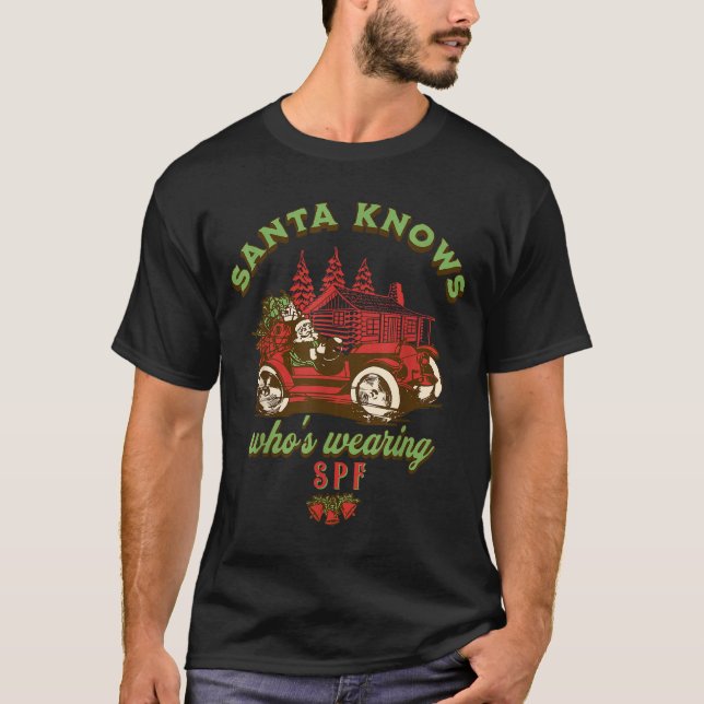 Spf Esthetician Holiday Christmas Skin Therast Der T Shirt (Framsida)