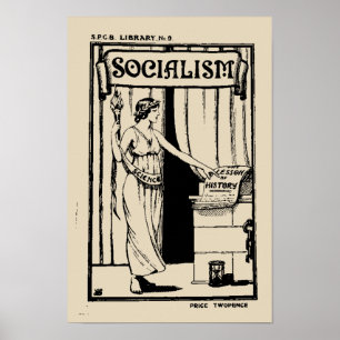 SPGB Bibliotek nr 9 Socialism (1920) pamphlet cove Poster