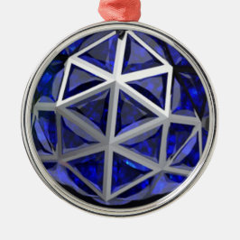 Sphere Blue Sapphire Gemstone Julgransprydnad Metall