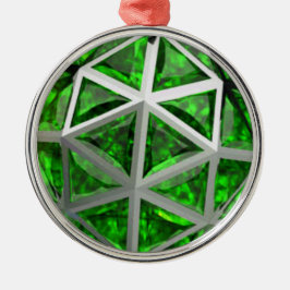 Sphere Emerald Gemstone Julgransprydnad Metall