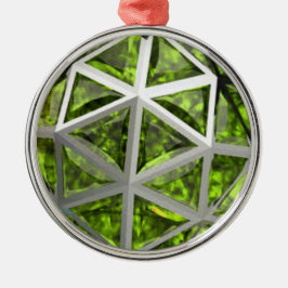 Sphere Grönt Peridot Gemstone Julgransprydnad Metall
