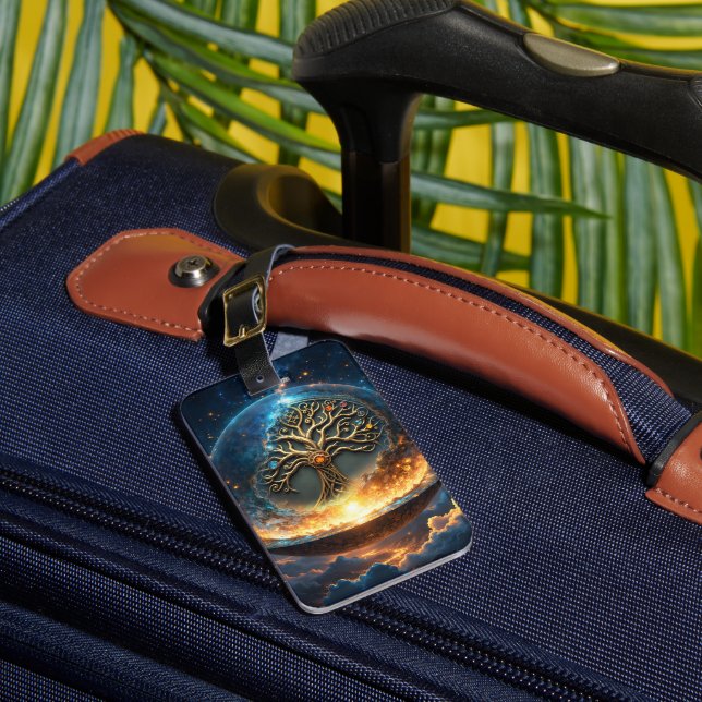 Sphere of Life – The Golden World Tree.  Bagagebricka (Framsida Insitu 1)