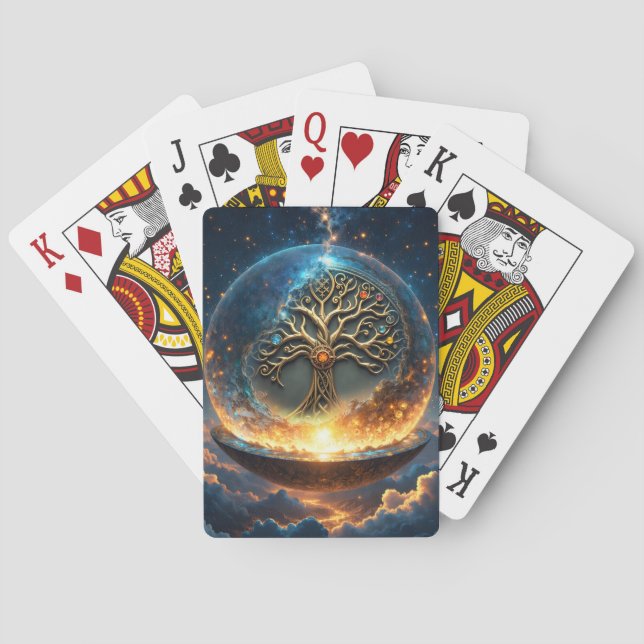 Sphere of Life – The Golden World Tree.  Casinokort (Baksidan)
