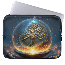 Sphere of Life – The Golden World Tree.  Laptop Fodral