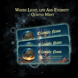 Sphere of Life – The Golden World Tree. Returadress Etikett