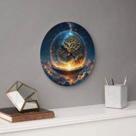 Sphere of Life – The Golden World Tree.  Stor Klocka