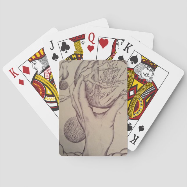 Sphere som leker kort kortlek (Baksidan)