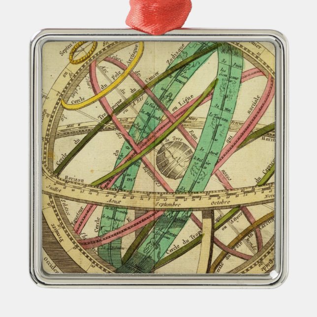 Spherekarta Julgransprydnad Metall (Framsidan)