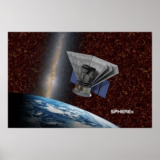 SPHEREx Galaxy Hunter-rymdfarkoster Poster (Framsidan)