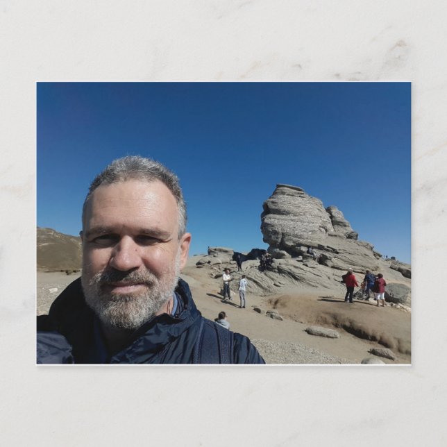 Sphinx, Bucegi-bergen, Rumänien (design nr 2) Vykort (Framsida)