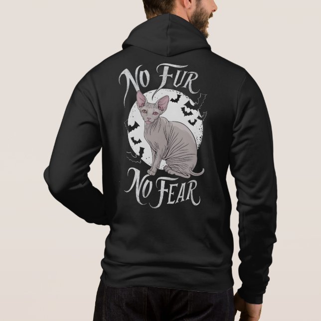 Sphinx Cat Beauty på Halloween T Shirt (Baksida)