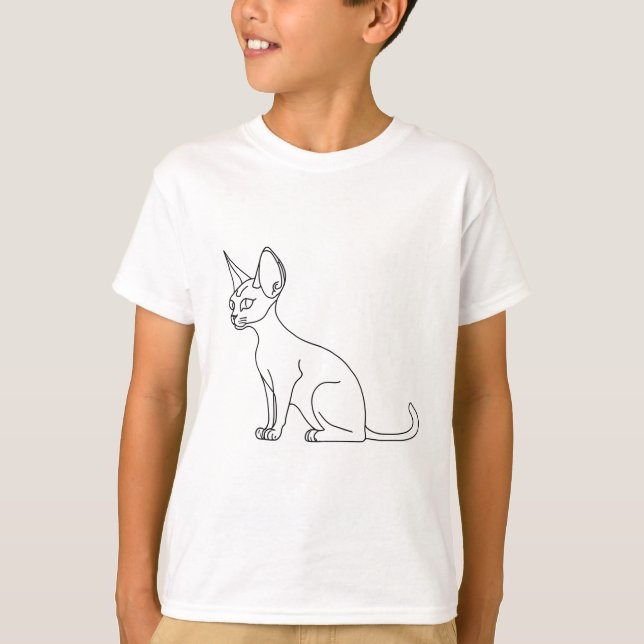 sphinx cat tee shirt children  (Framsida)