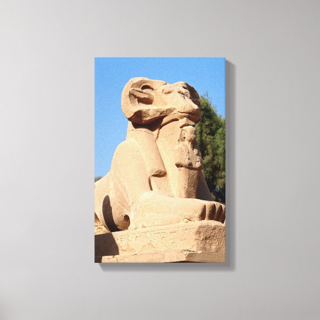 Sphinx i Karnak Temple - Egypten Canvastryck (Framsida)