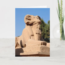 Sphinx i Karnak Temple - Egypten