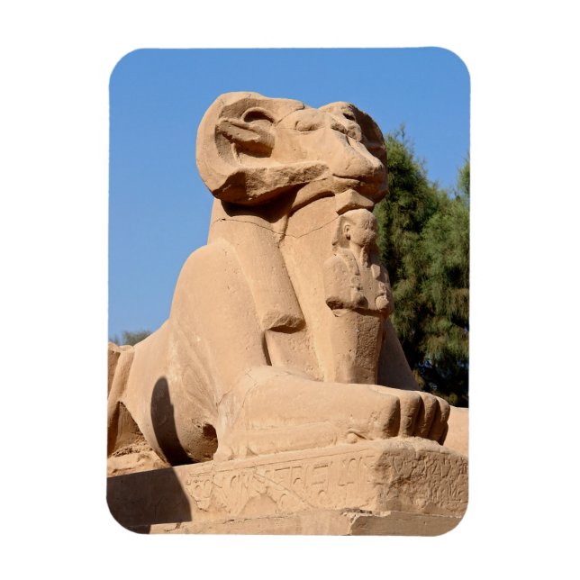 Sphinx i Karnak Temple - Egypten Magnet (Vertikal)