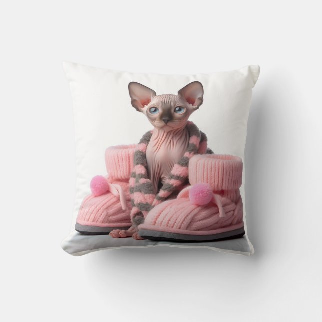 sphinx kitten with socks kudde (Framsida)
