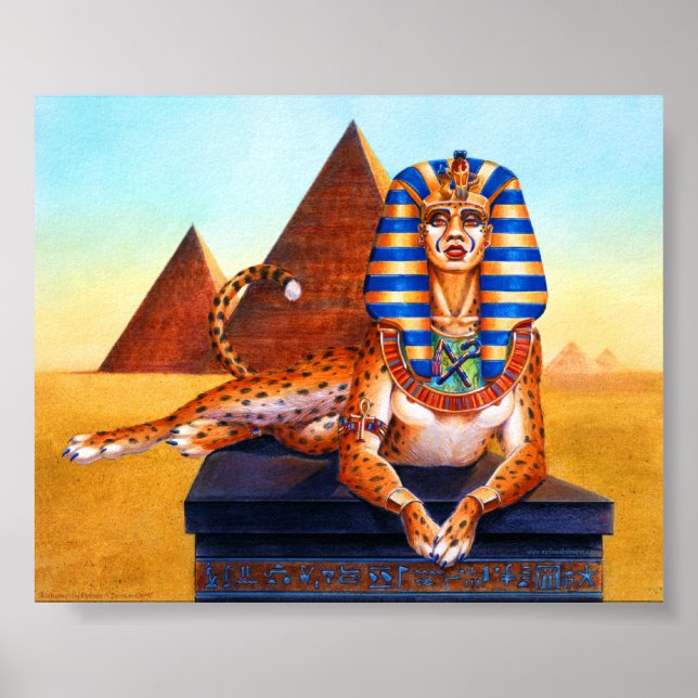 Sphinx med Golden Ögon Poster (Framsidan)