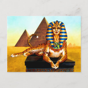 Sphinx med Golden Ögon Vykort