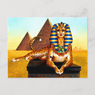 Sphinx med Golden Ögon Vykort