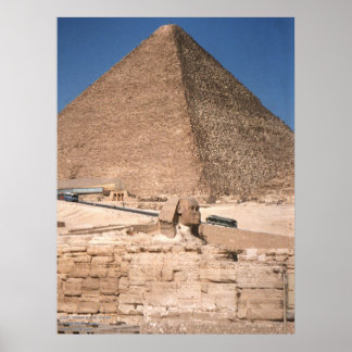 Sphinx och den Underbara pyramiden i Giza Poster