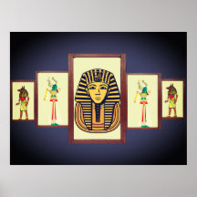 Sphinx och egyptiska Gudom Poster vackert