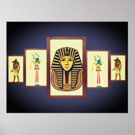 Sphinx och egyptiska Gudom Poster vackert