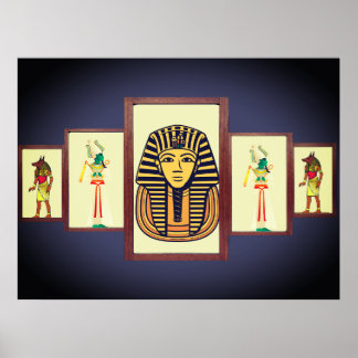 Sphinx och egyptiska Gudom Poster vackert